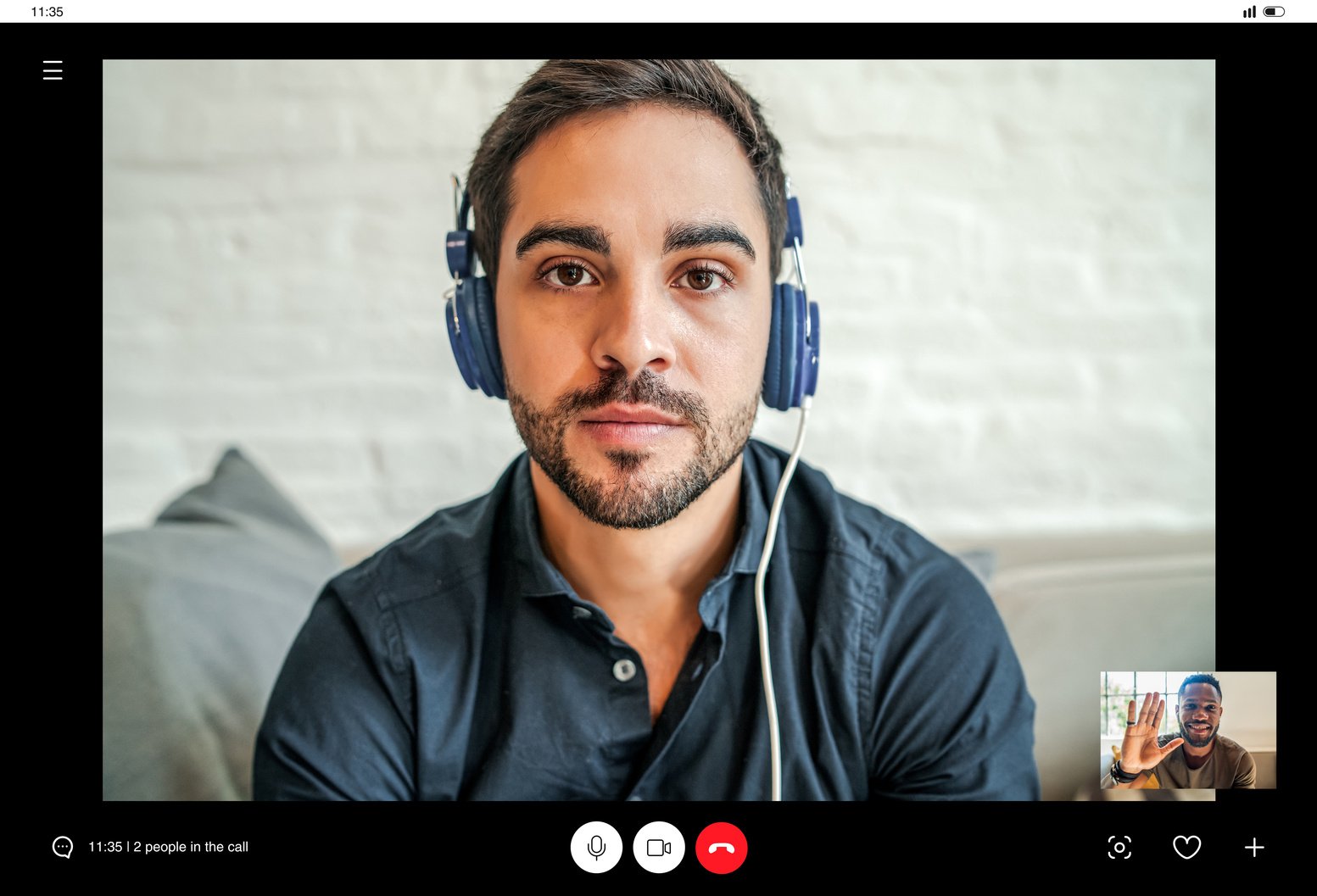 Business People Meeting on a Video Call.